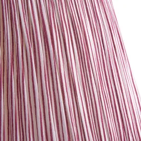 16cm empire shade in ruby candy stripe block printed cotton