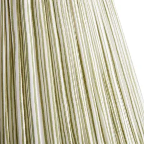 25cm empire shade in green candy stripe block printed cotton