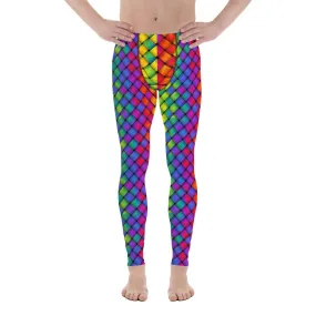 3D Rainbow Pattern Men's Leggings