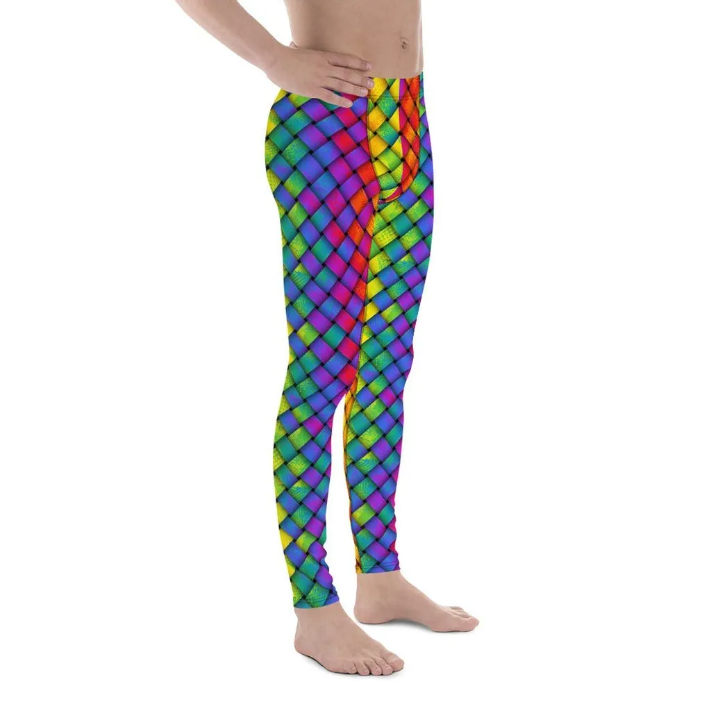 3D Rainbow Pattern Men's Leggings