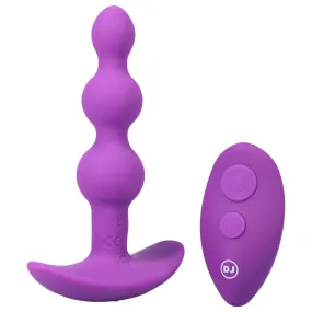 A Play Beaded Vibrating Anal Plug With Remote