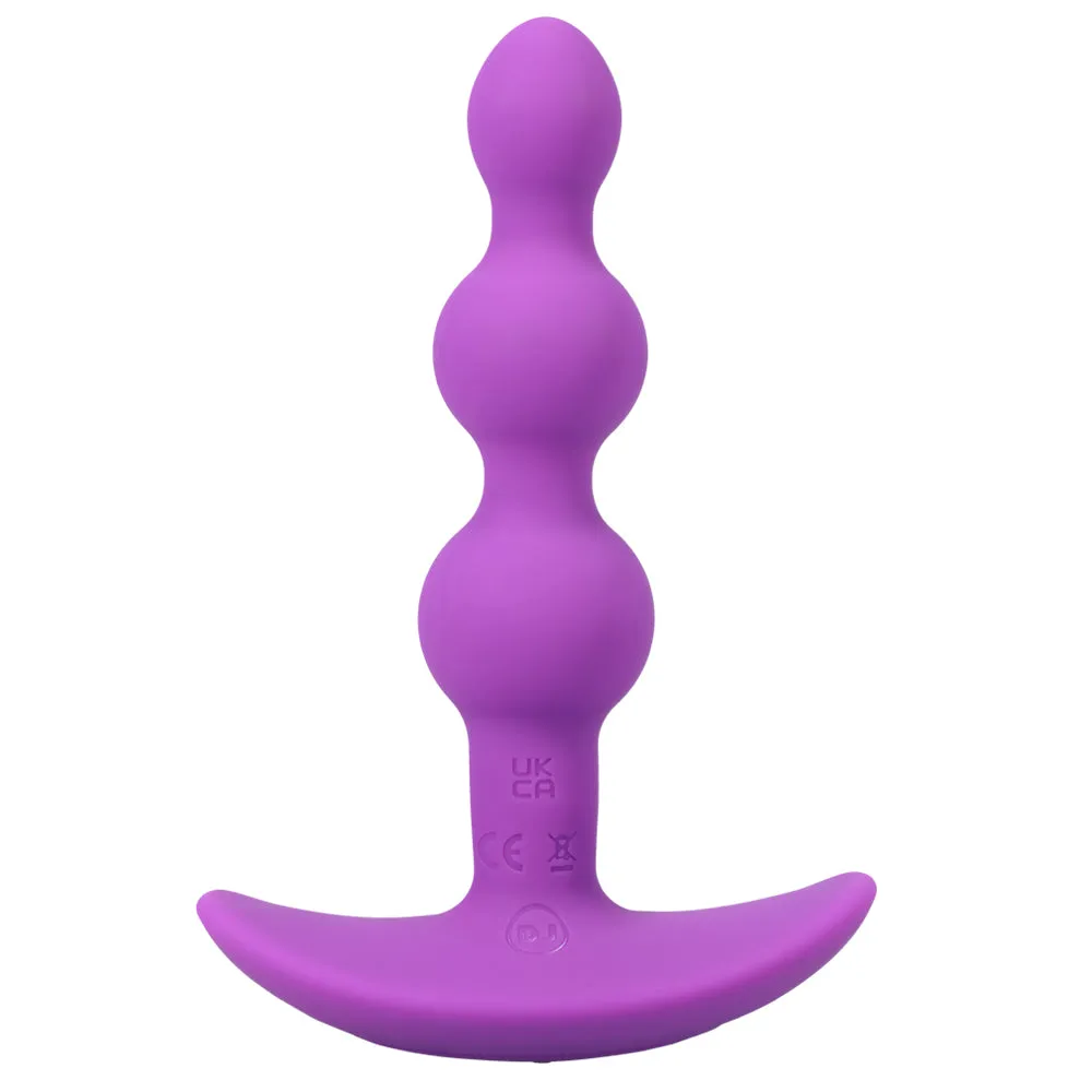 A Play Beaded Vibrating Anal Plug With Remote