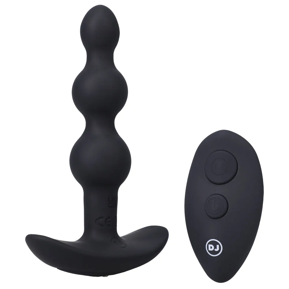 A Play Beaded Vibrating Anal Plug With Remote