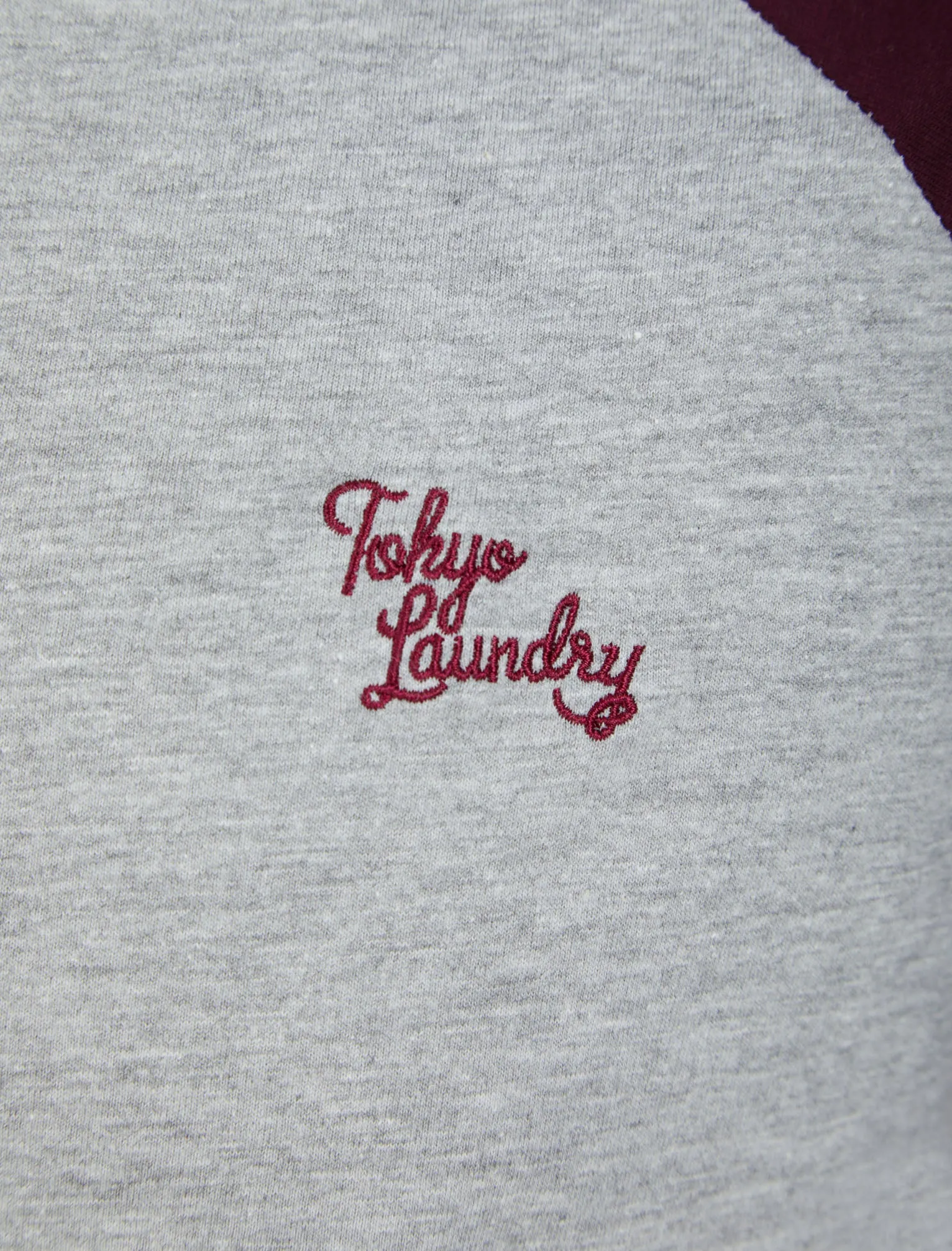 Advance 2pc Cotton Lounge Set in Light Grey Marl / Wine Tasting - Tokyo Laundry