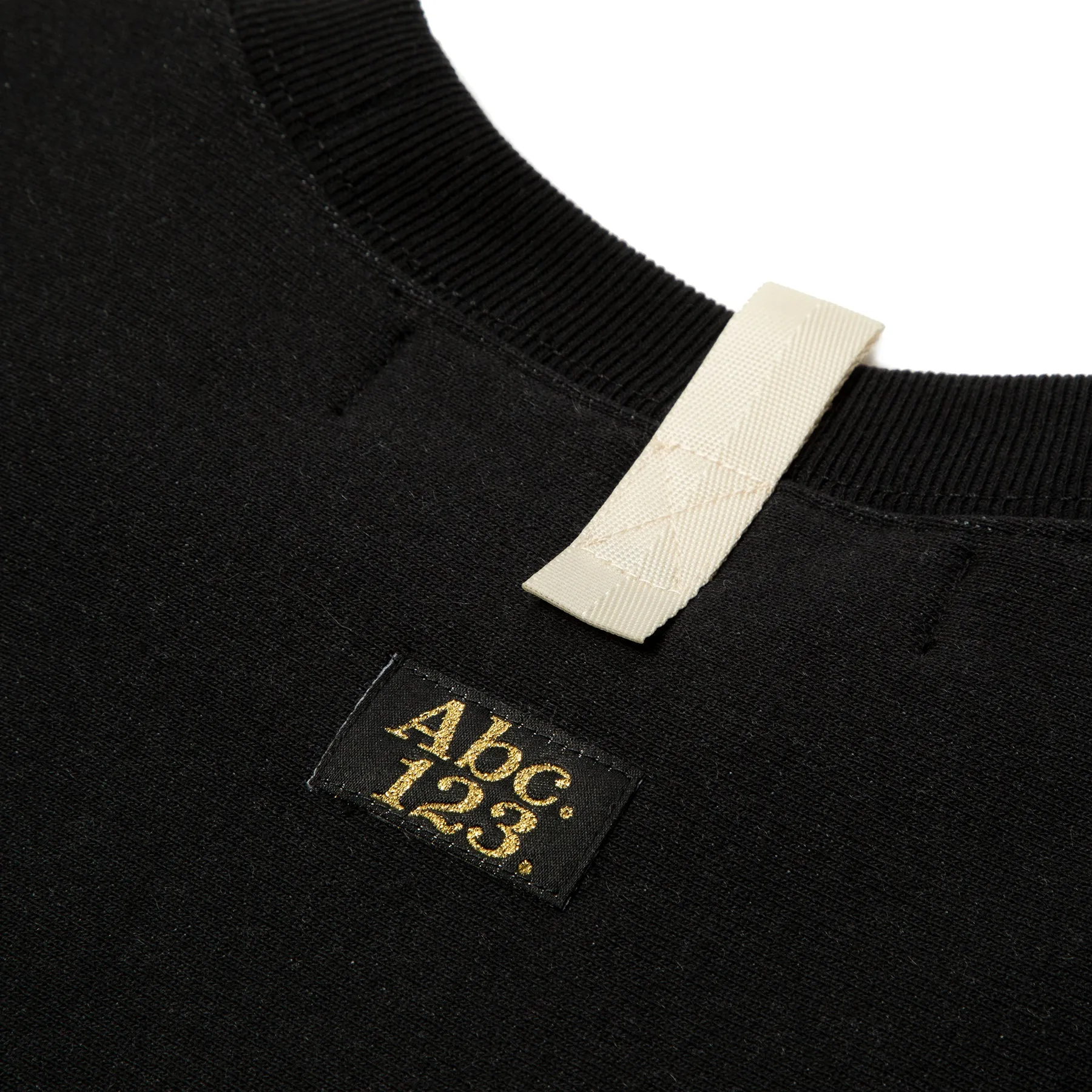 Advisory Board Crystals Abc. 123. Fleece Crewneck with Waffle Thermal (Anthracite Black)