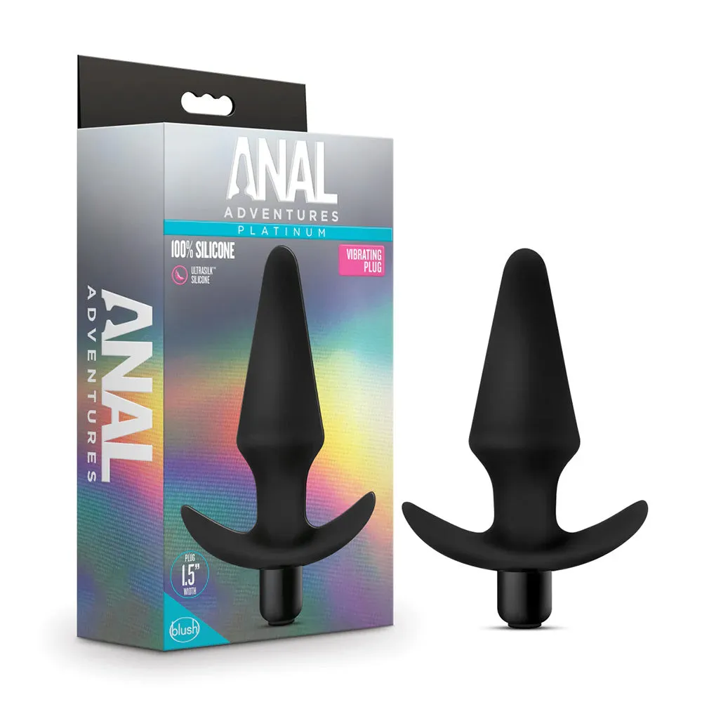 Anal Adventures Platinum Silicone Vibrating Butt Plug