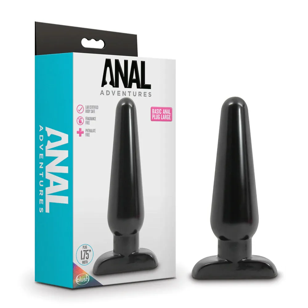 Anal Adventures PVC Basic Butt Plug - Large