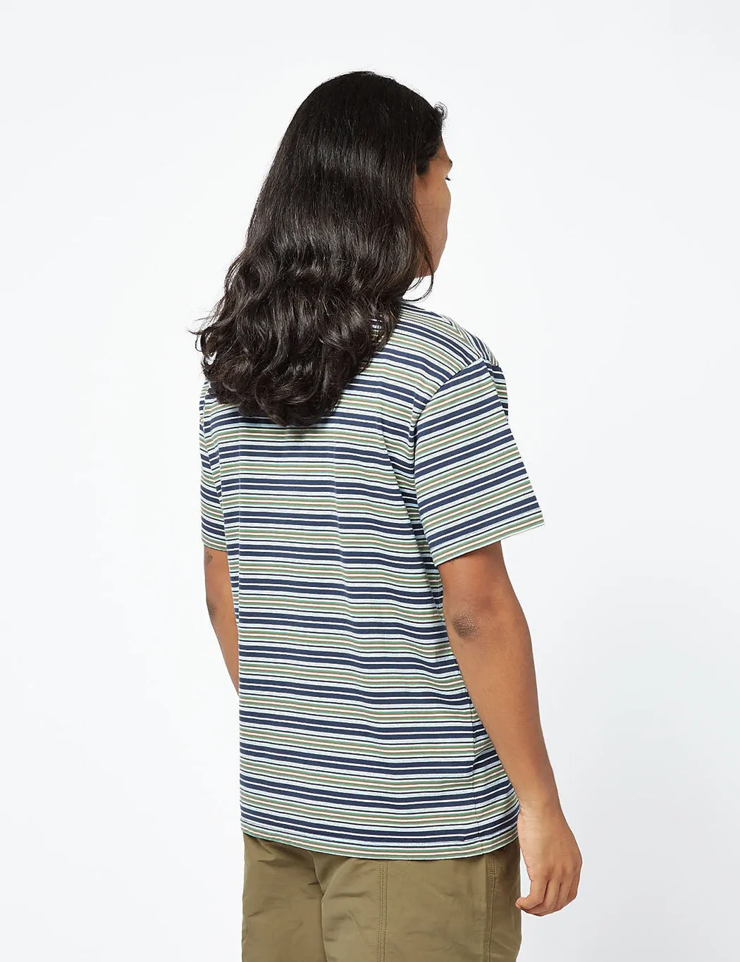 Aries Striped No Problemo T-Shirt - Blue Multi