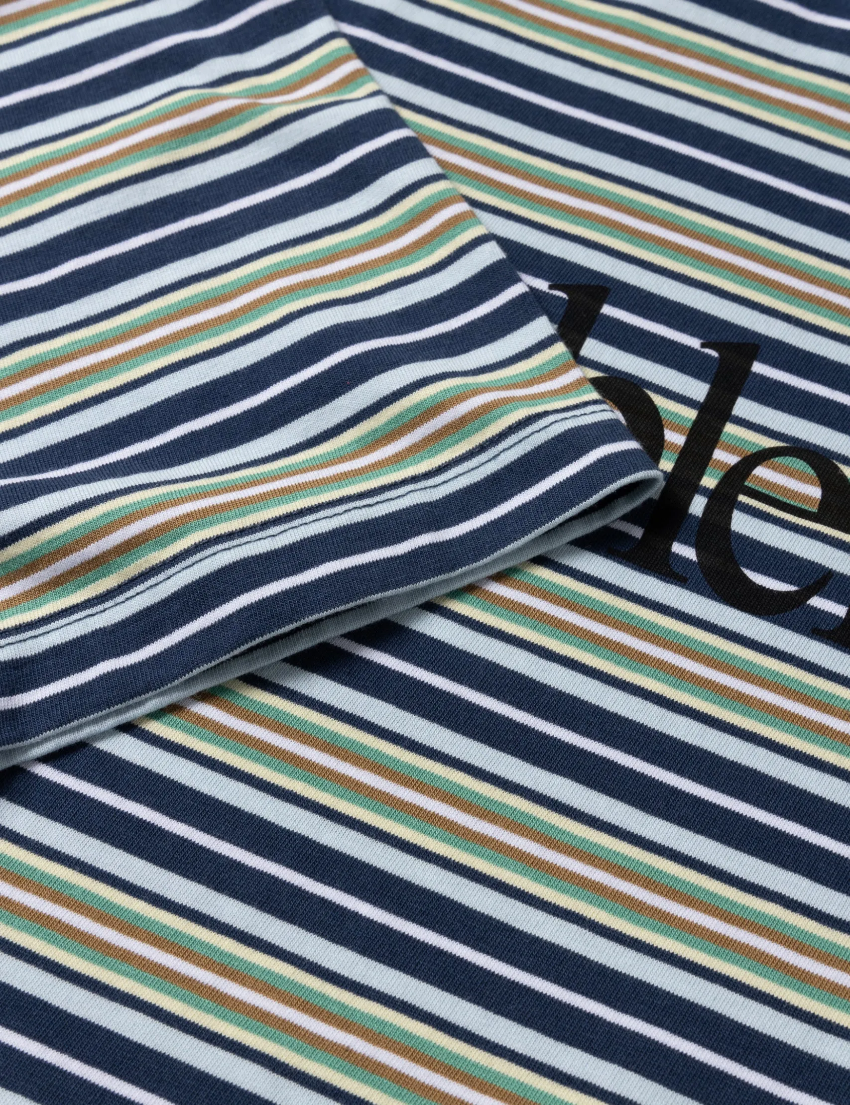 Aries Striped No Problemo T-Shirt - Blue Multi