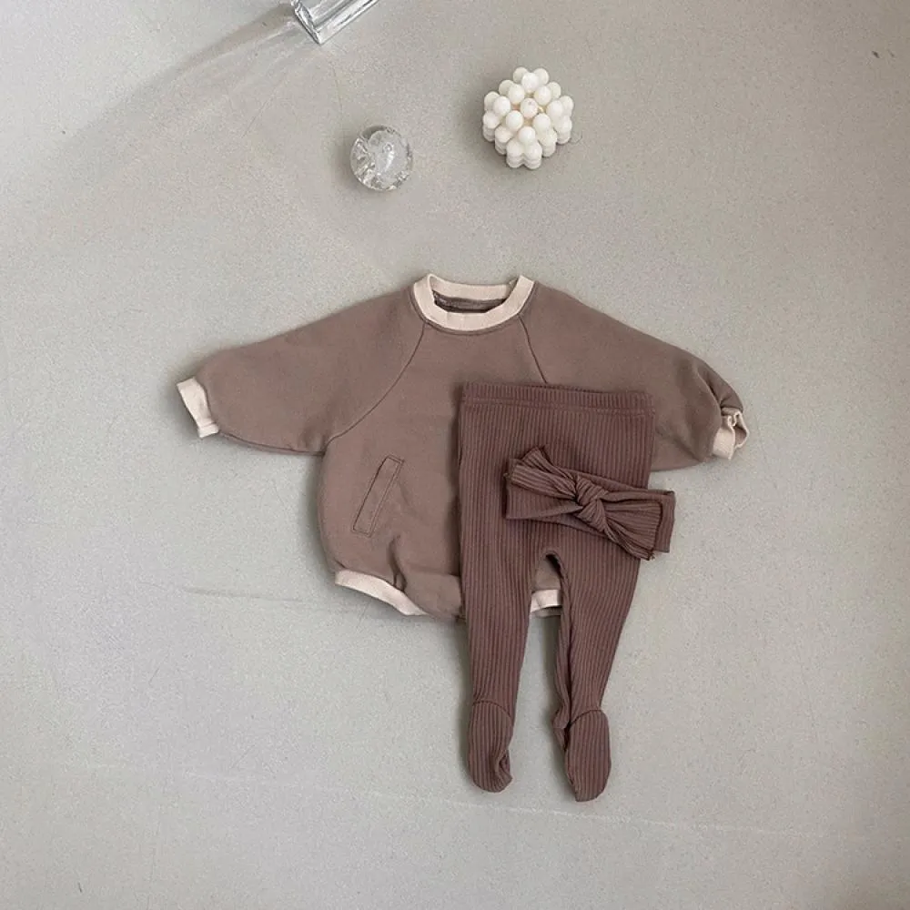 Autumn Newborn Slip Pocket Sweatshirt Romper Wholesale Baby Clothes