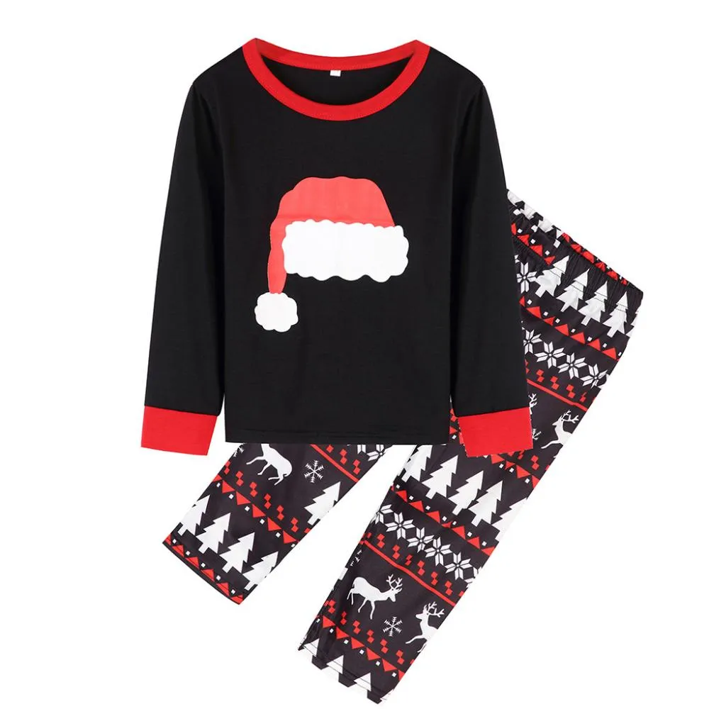 Autumn Winter Pajamas Printed Christmas Parent-child Suit Wholesale