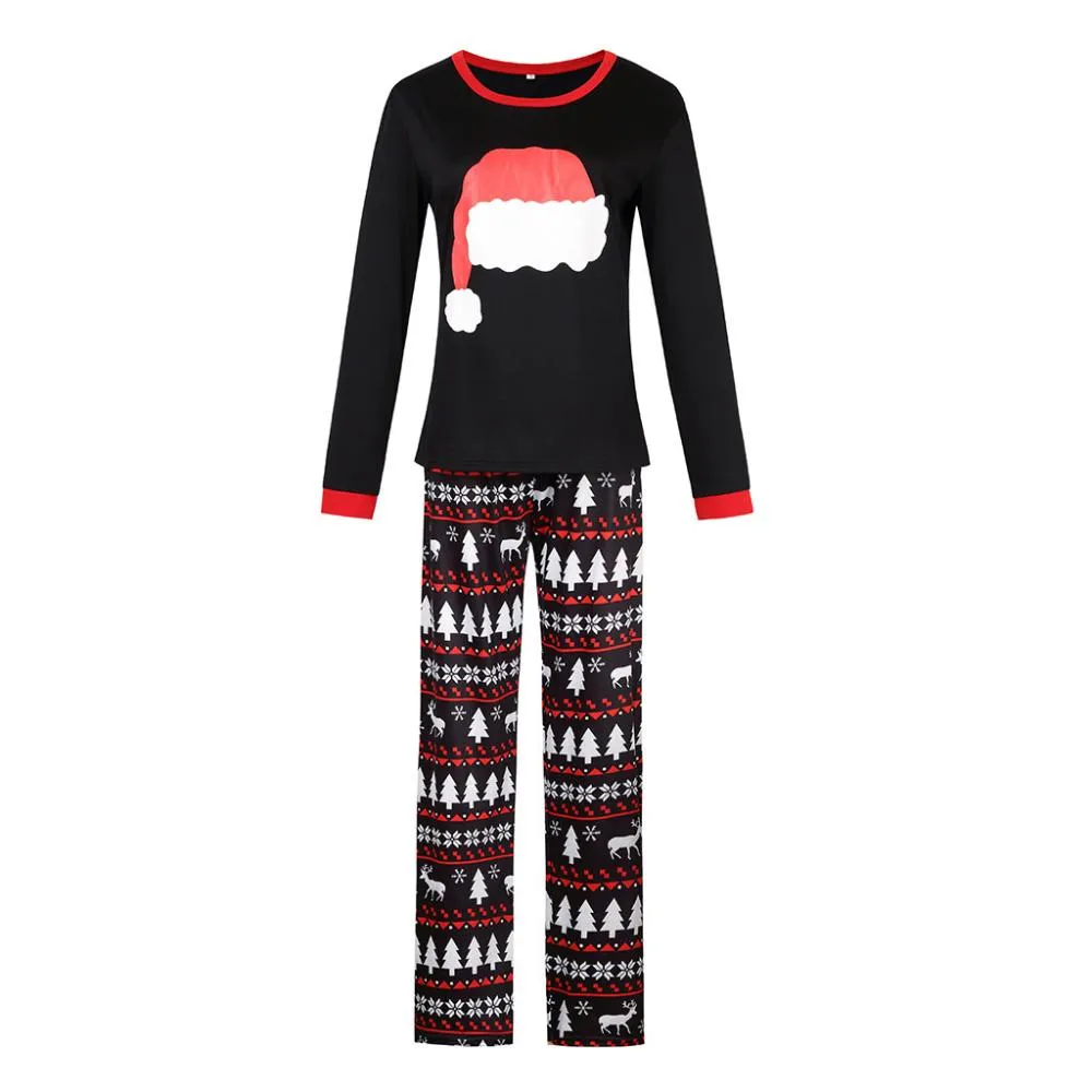 Autumn Winter Pajamas Printed Christmas Parent-child Suit Wholesale