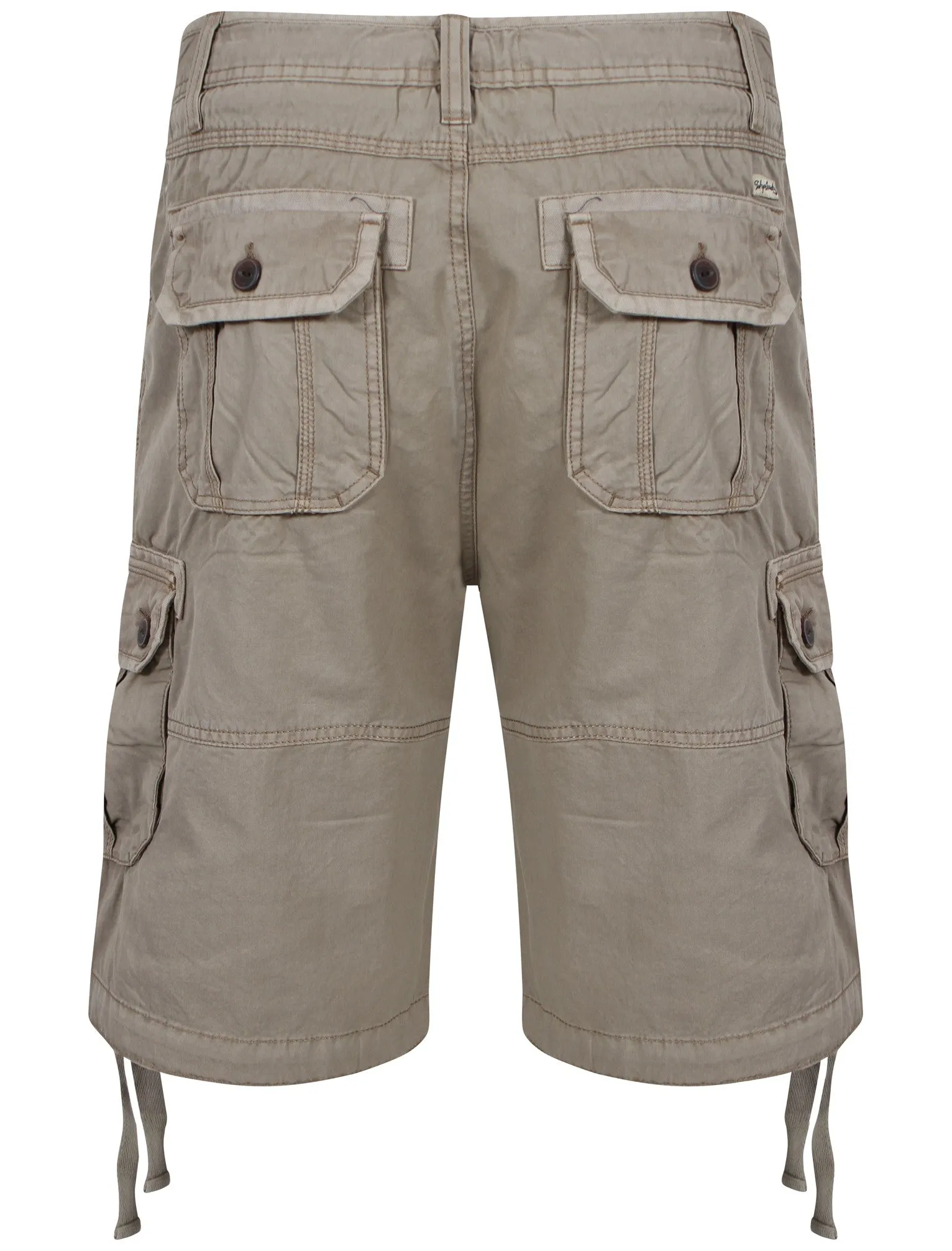 Bailen Cotton Cargo Shorts in Stone - Tokyo Laundry