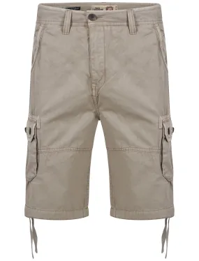 Bailen Cotton Cargo Shorts in Stone - Tokyo Laundry