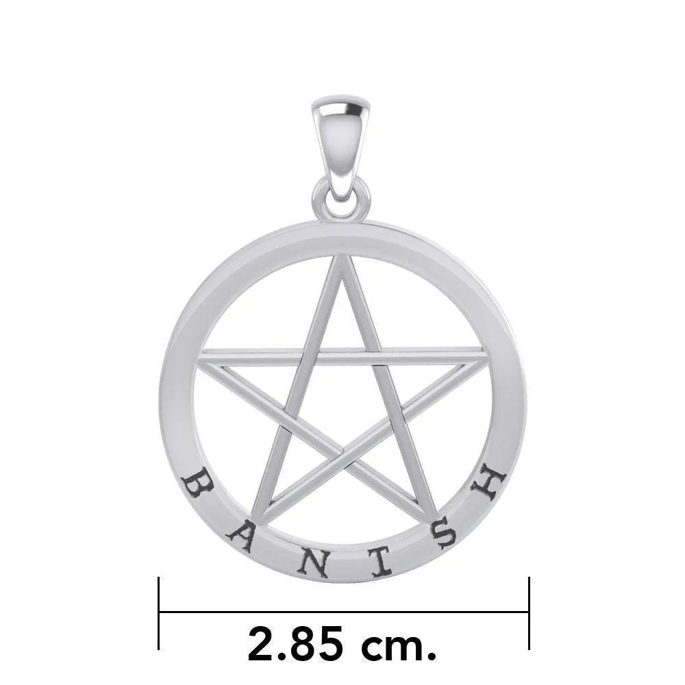 Banish Pentagram Silver Pendant TPD4505