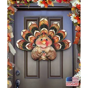 Be Thankful Turkey Sitter Door Decor by J. Mills-Price - Thanksgiving Halloween Decor - 8457702H