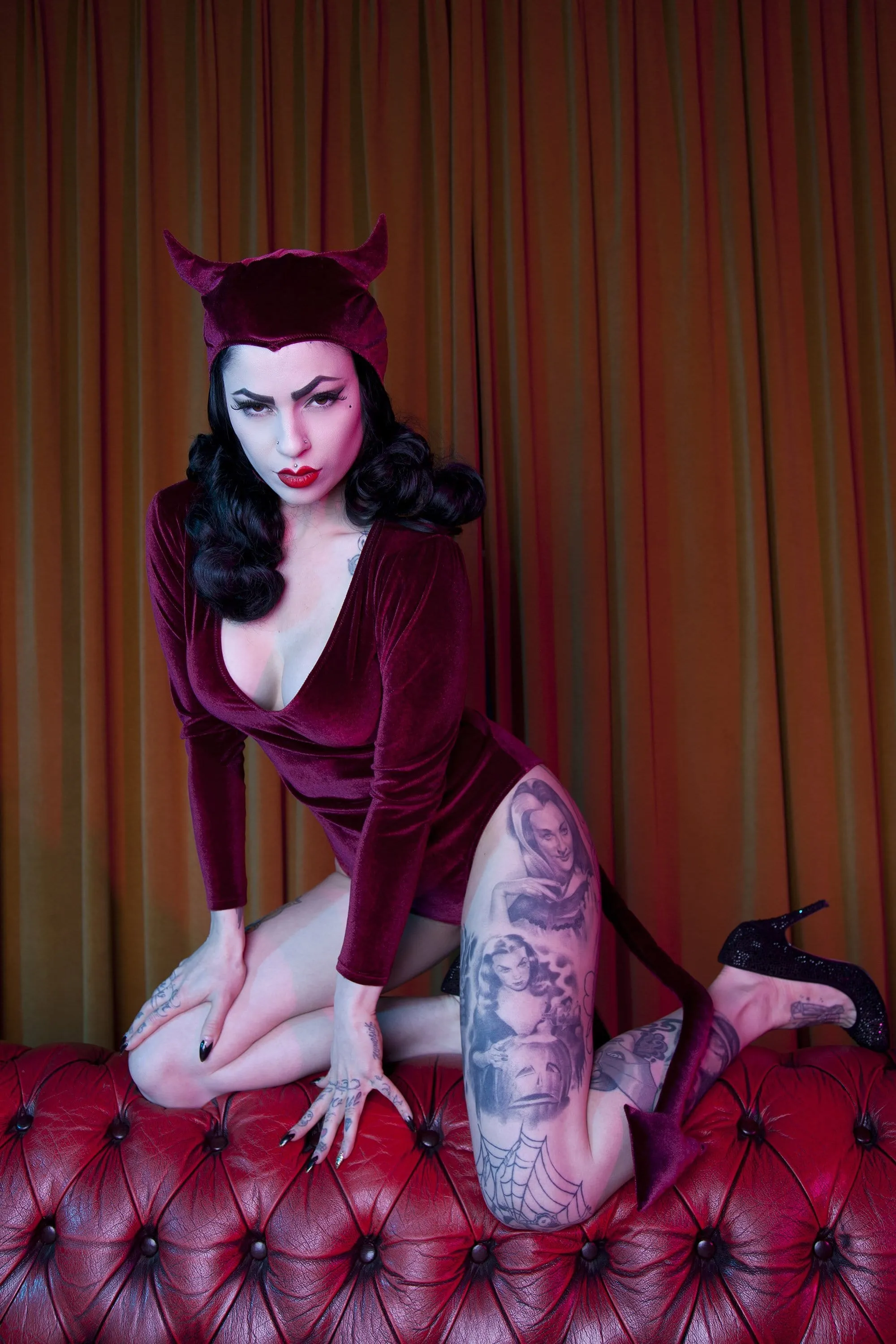 Bettie Page Devil Outfit