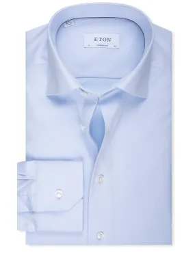 Blue Fine Pique Contemporary Fit Shirt