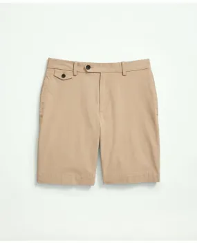 Brooks Brothers Men's Big & Tall 9" Stretch Supima Cotton Poplin Shorts Beige