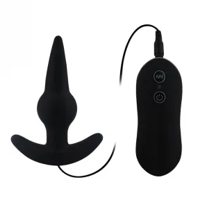 Bulb Probe Vibrating Anal Plug With Wired Remote