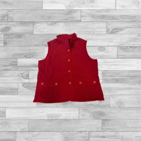 Burgundy Vest Other Talbots, Size Xl