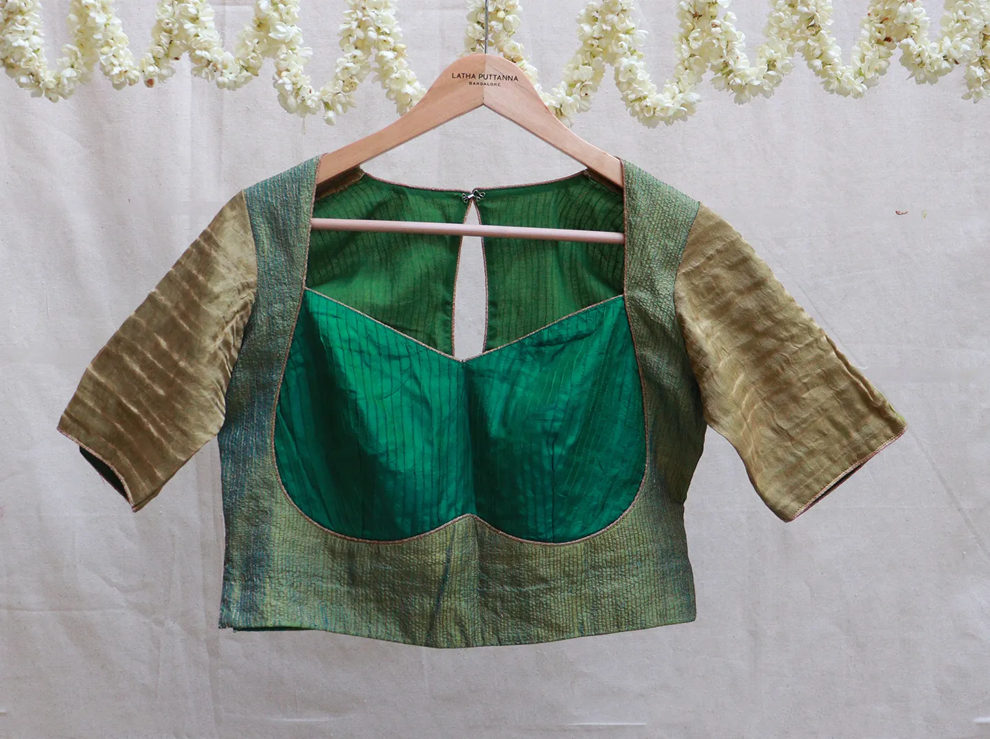 Cadmium Green, hand Embropidery blouse