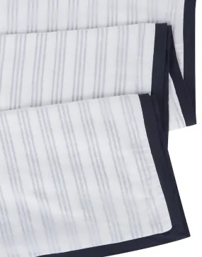 CAIRO BLUE STRIPED COTTON DOHAR BLANKET