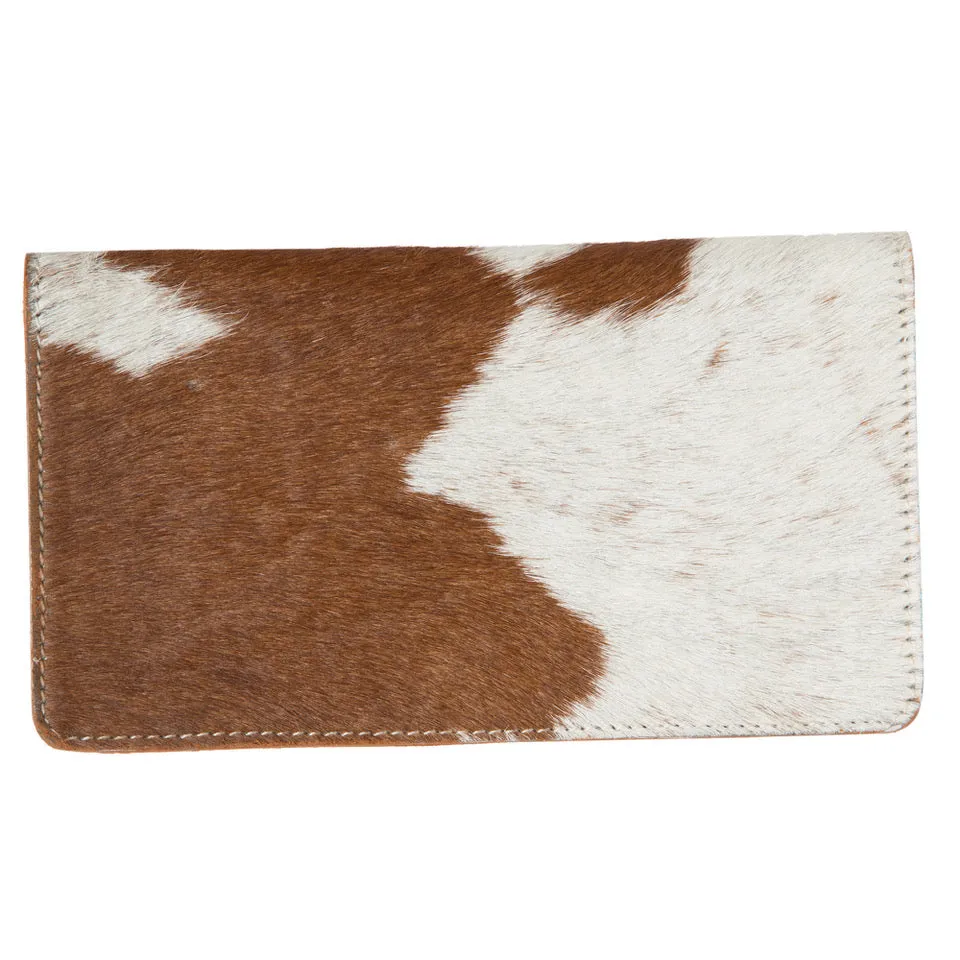 Calama Cowhide Wallet – Tan/White