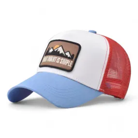 Chokore Peak Patch Baseball Cap (Blue & White)