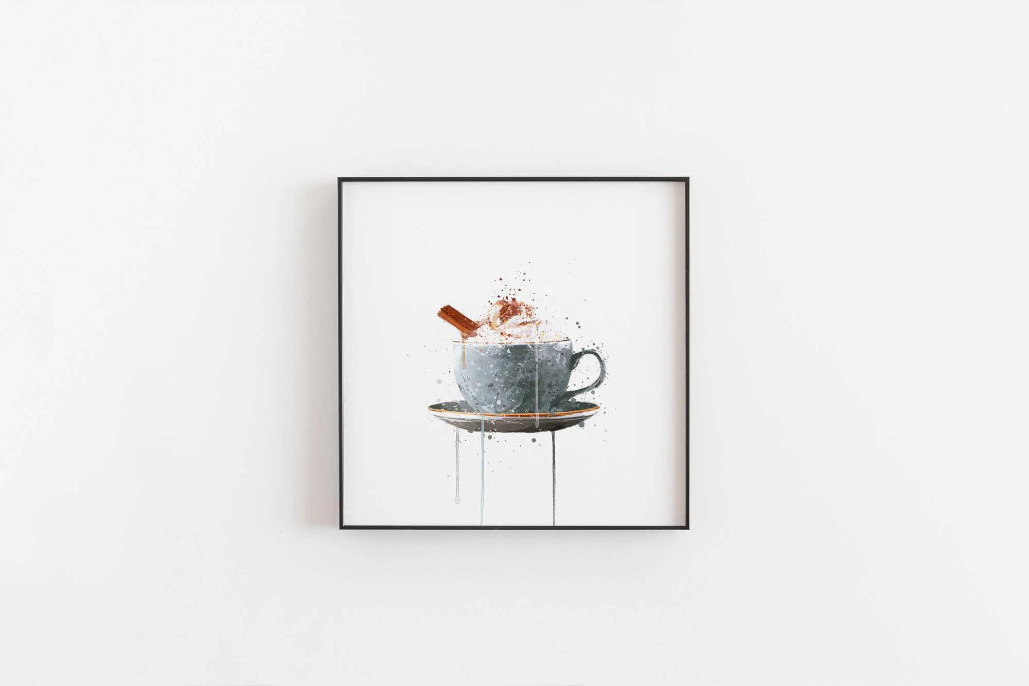 Christmas Hot Chocolate Wall Art Print , Contemporary and Stylish Christmas Decoration Alternative Xmas Decor