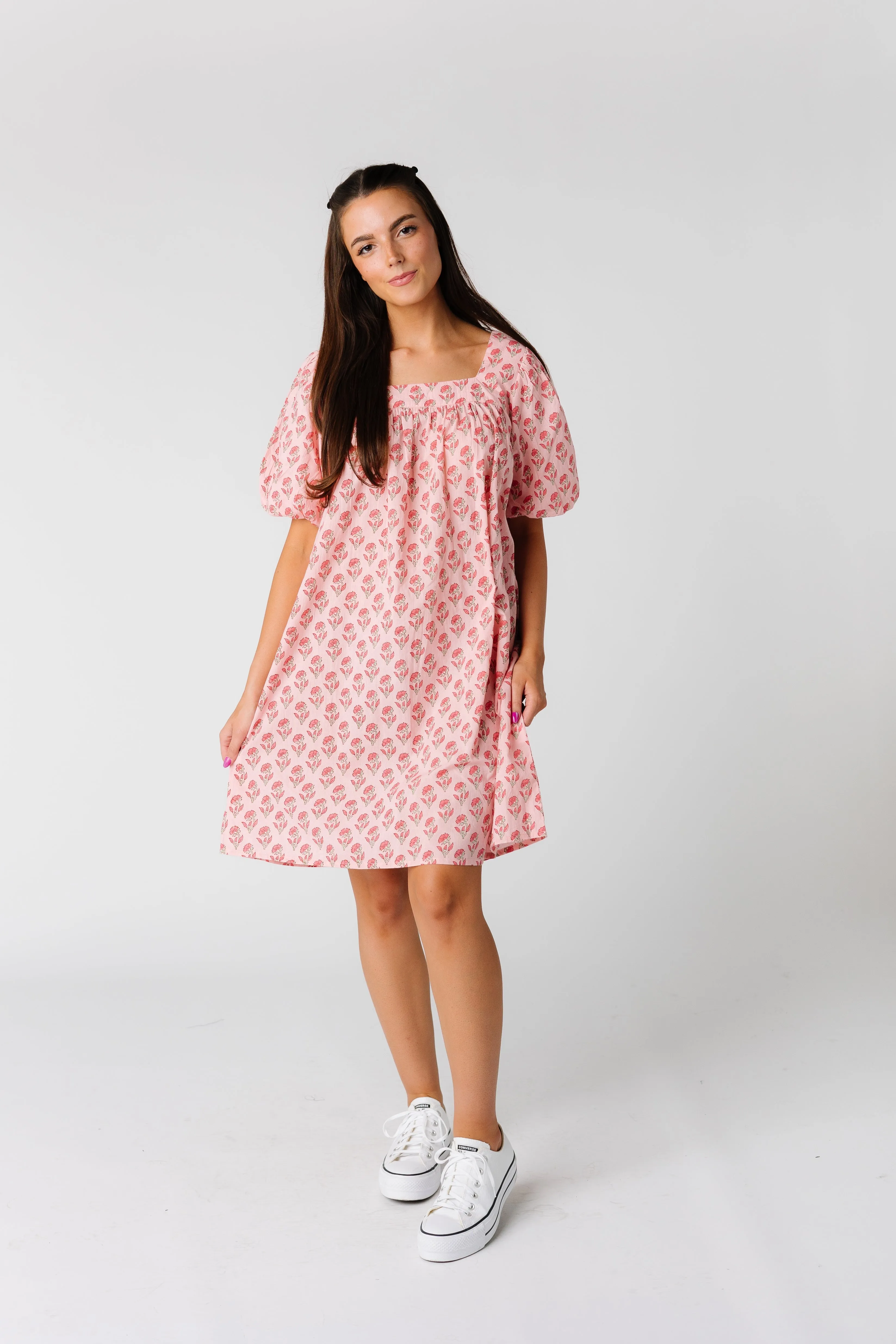 Citrus Isle Pink Print Dress