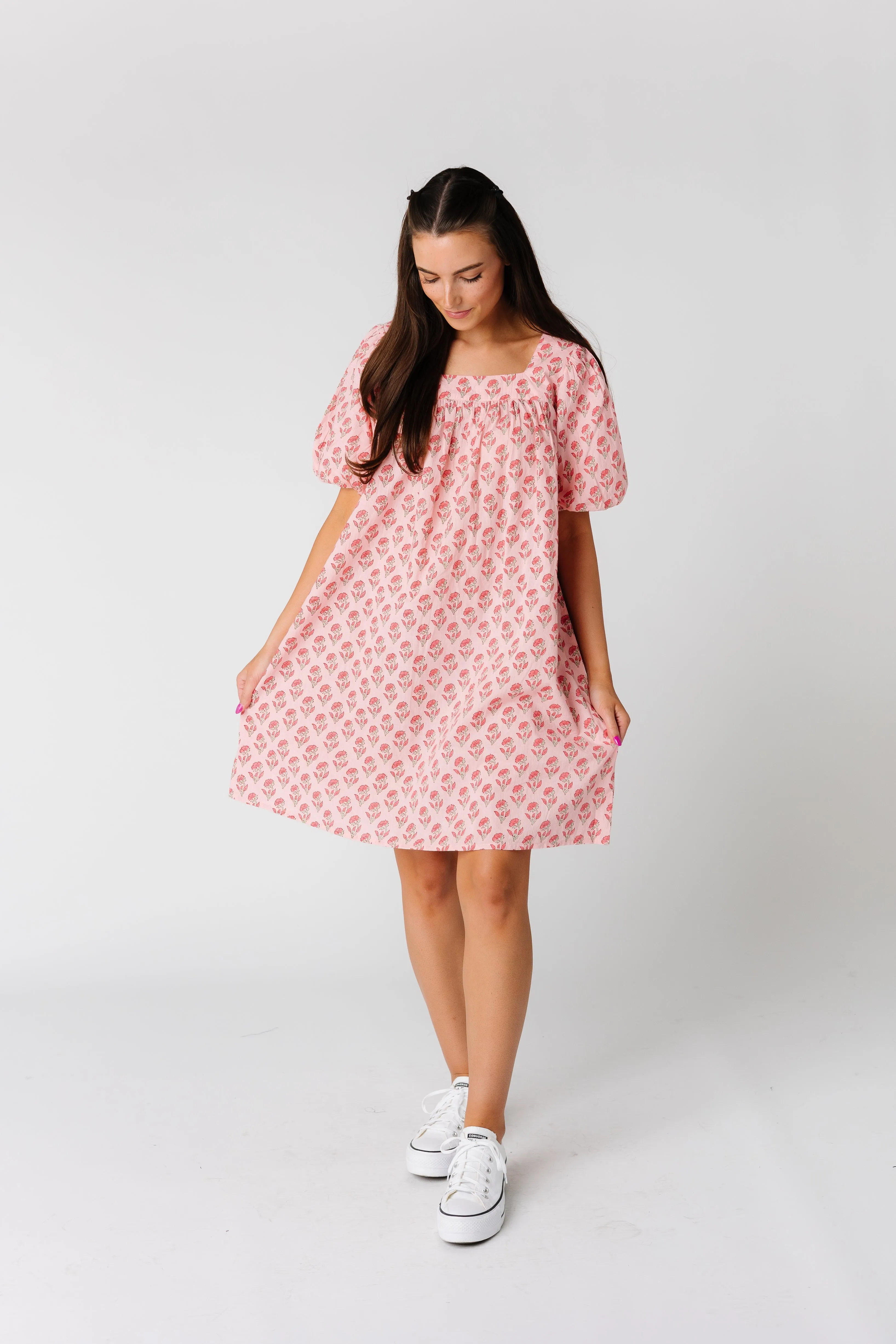 Citrus Isle Pink Print Dress