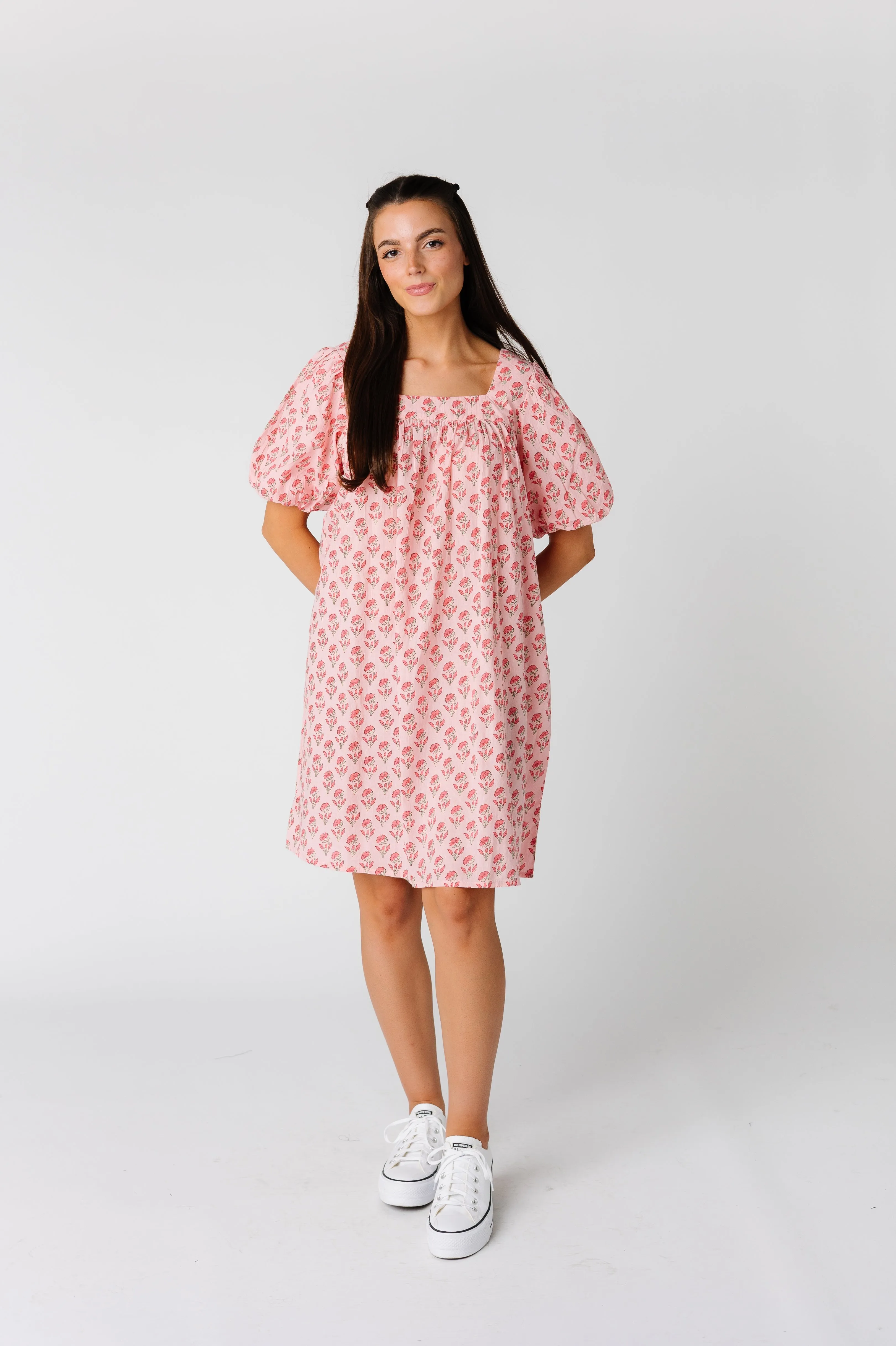 Citrus Isle Pink Print Dress