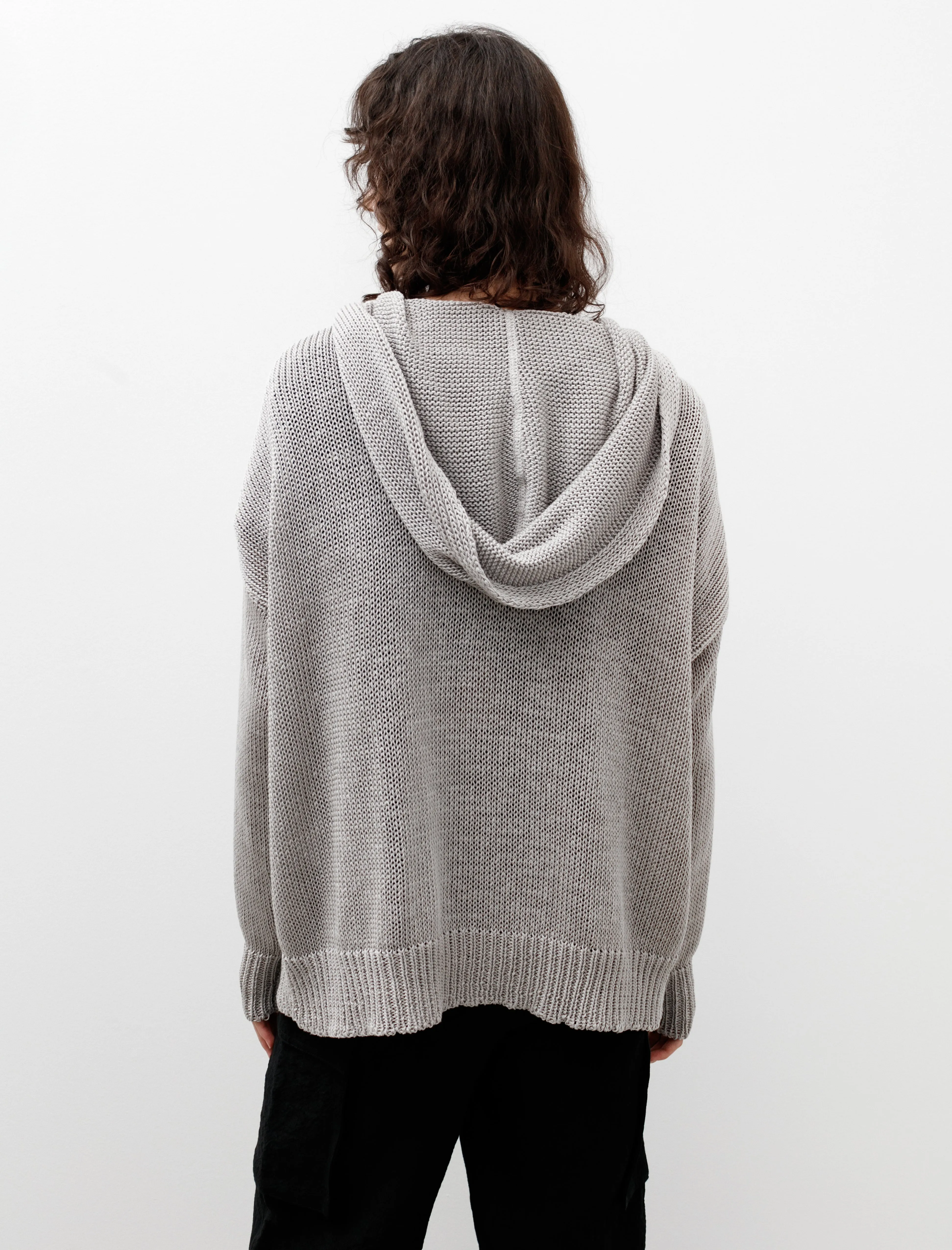 Cool Tricot Hooded Sweater Pearl Grey