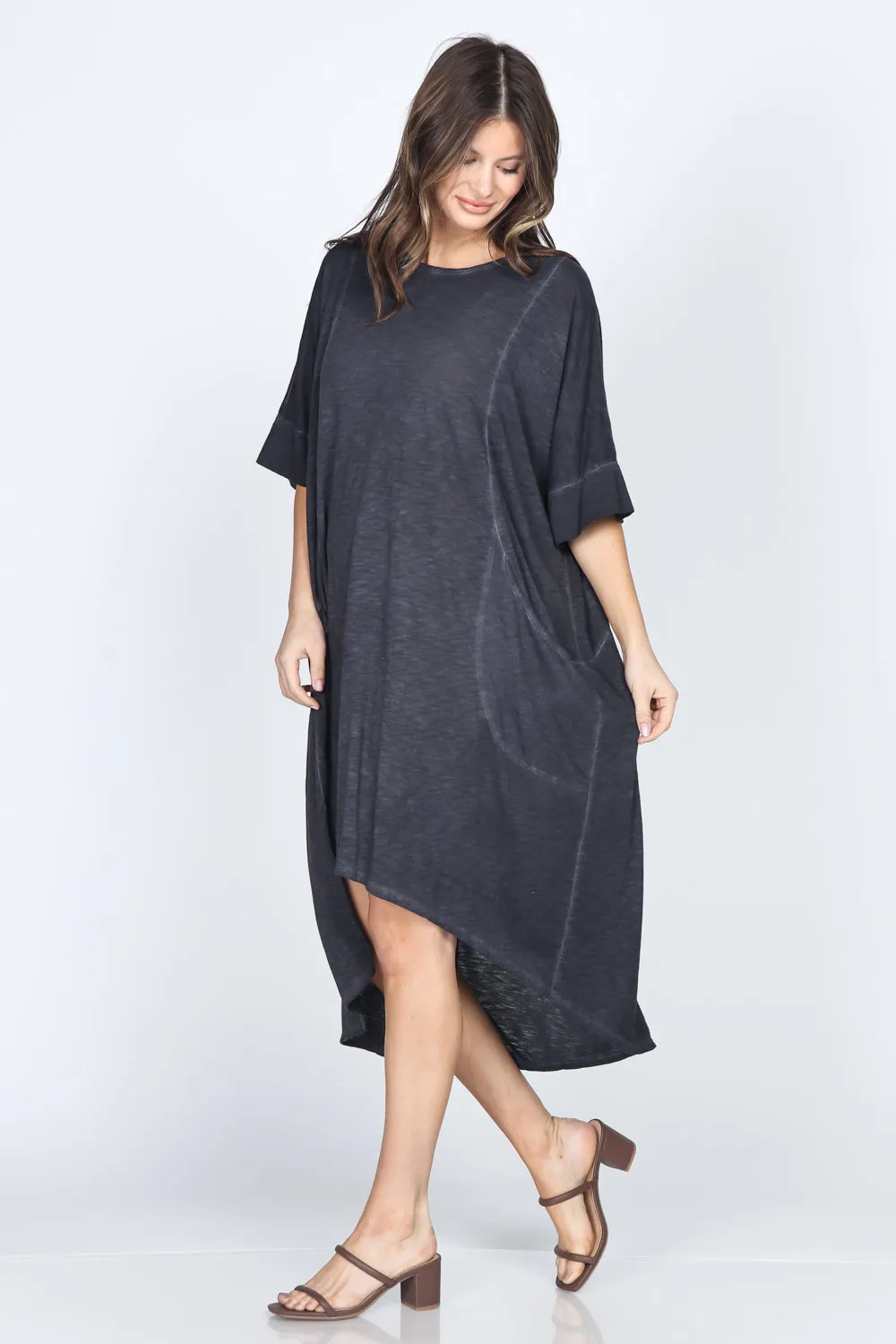 Cotton Slub Kaftan Dress