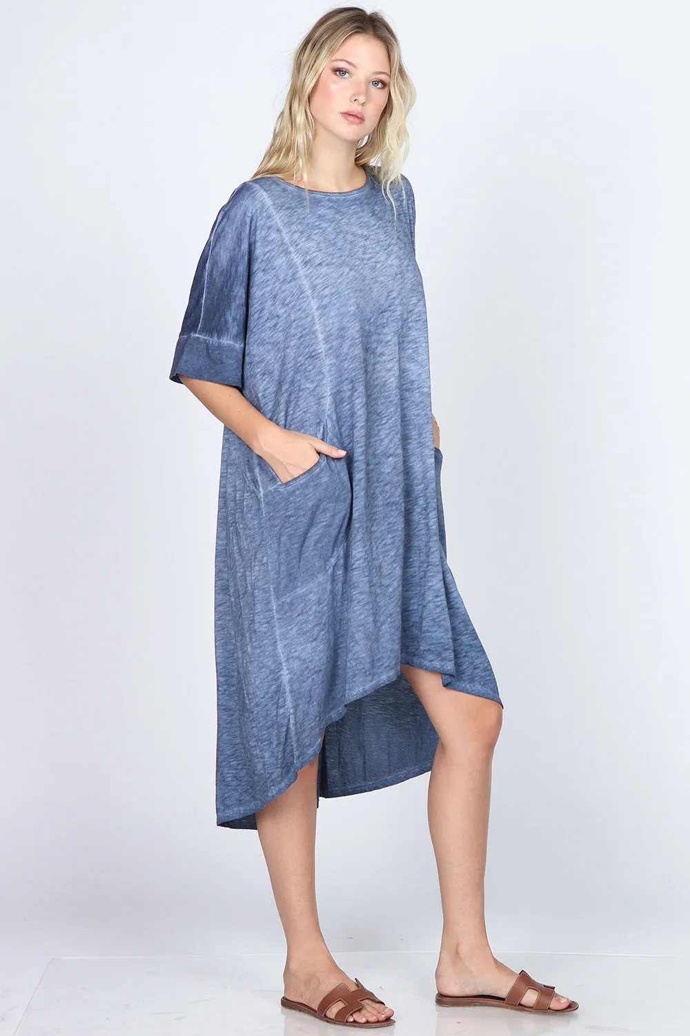 Cotton Slub Kaftan Dress