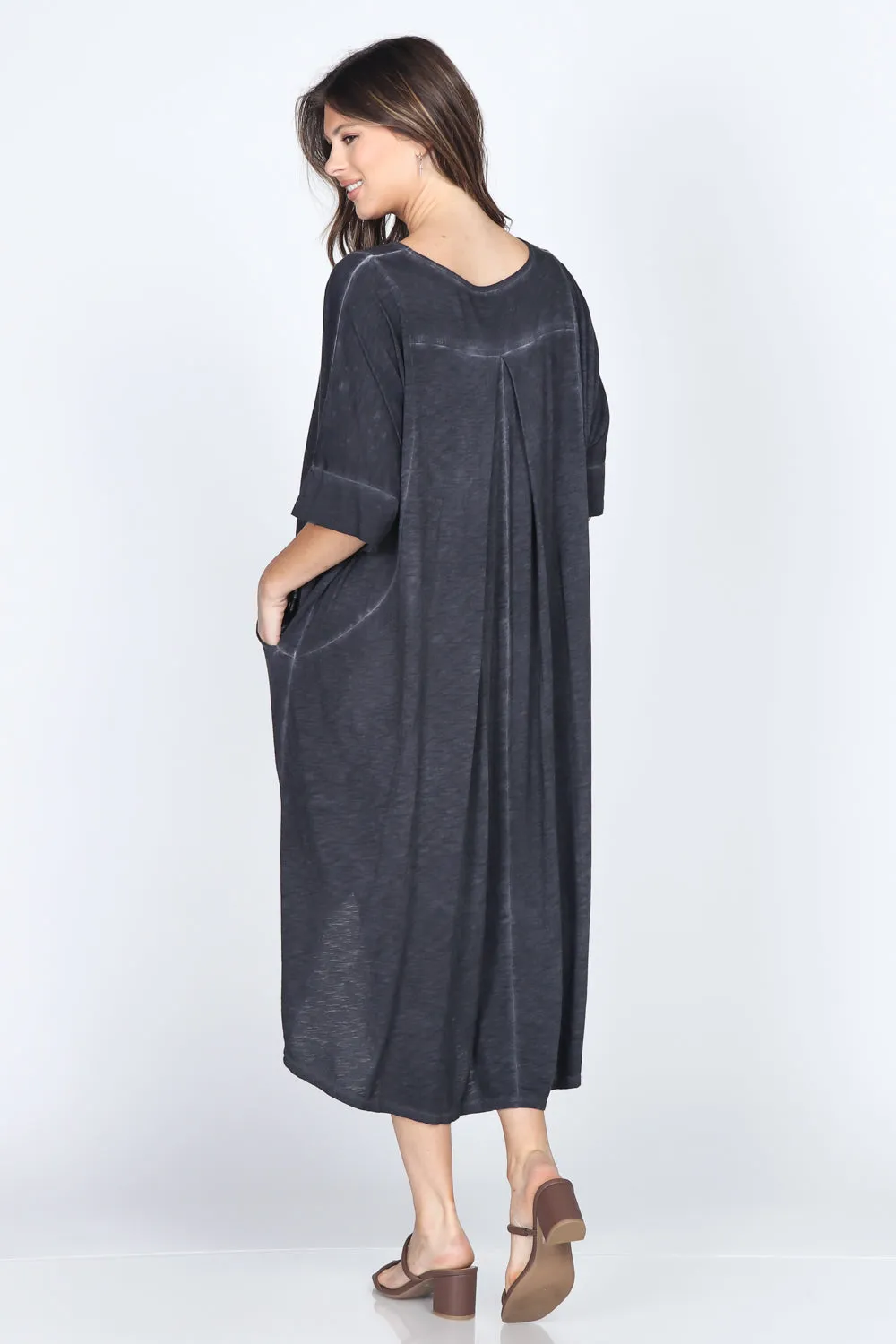 Cotton Slub Kaftan Dress