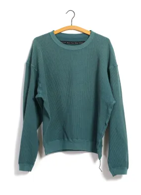 ECO WAFFLE | Big Sweater | Turquoise