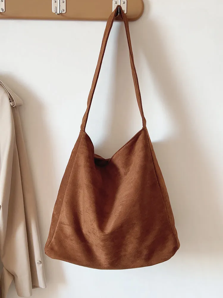 Elena Handbags Soft Suede Shoulder Bag