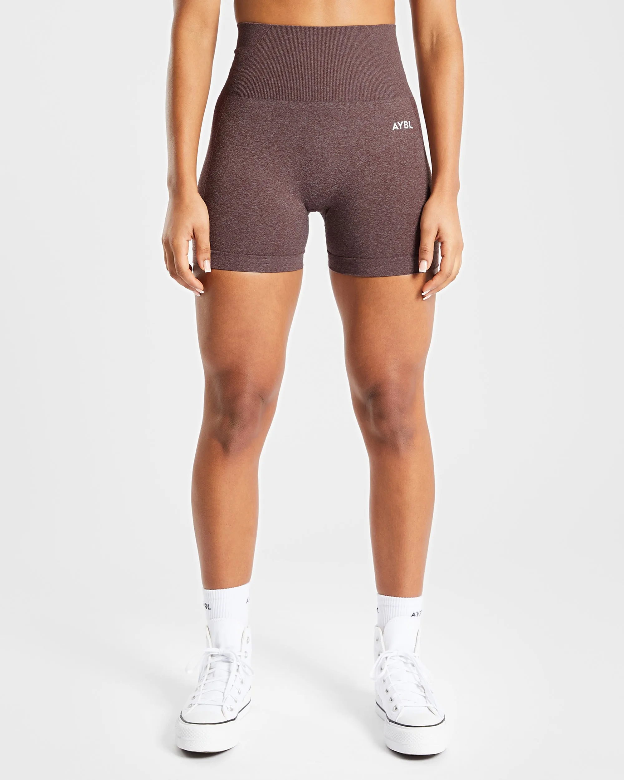 Empower Seamless Shorts - Brown Marl