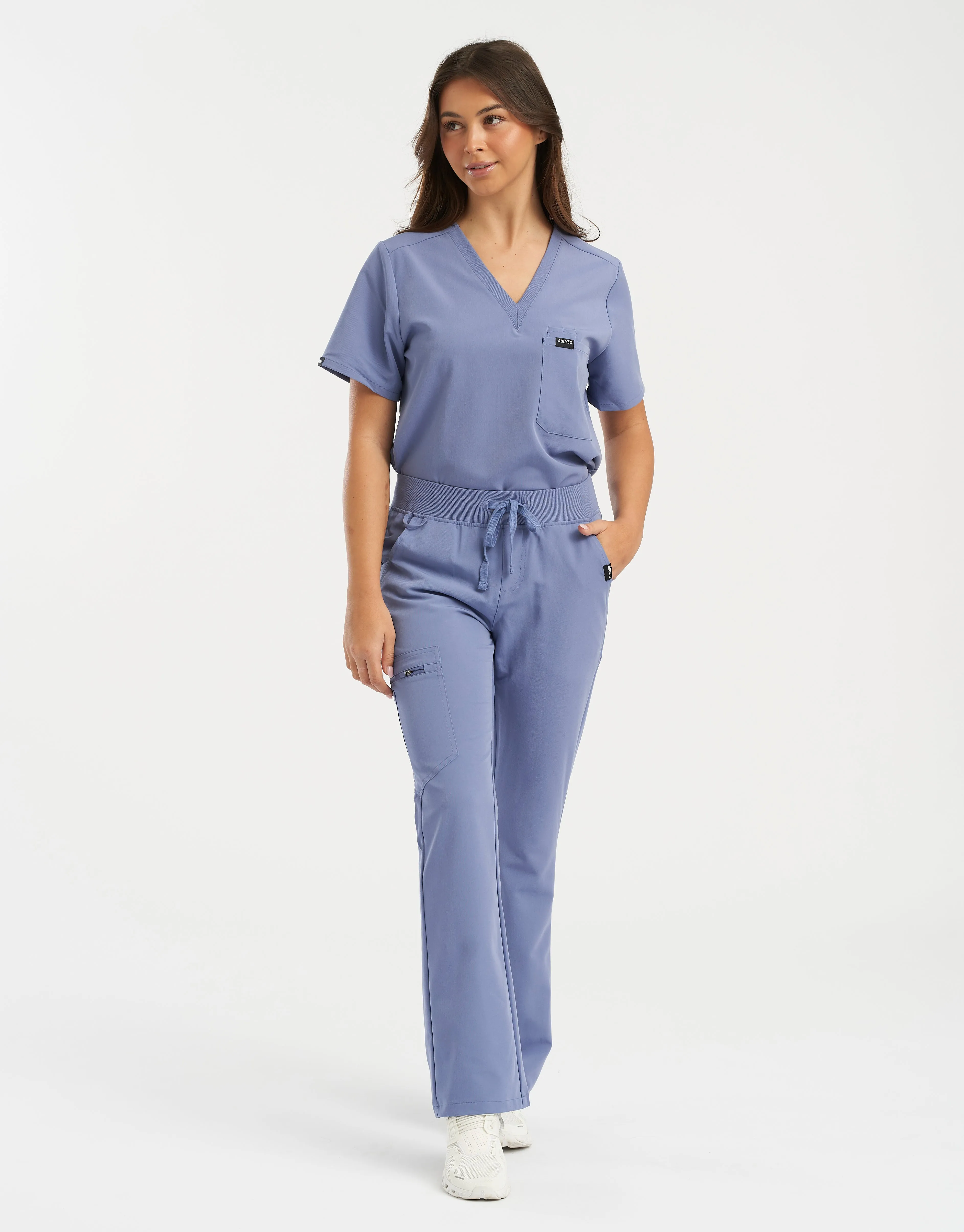 Essential Flare Scrub Pants - Nova Blue