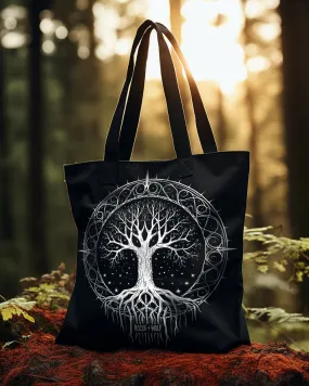 Eternal Growth Vegan Tote Bag - Women's Alt Goth Fashion Witchy Halloween Gift Dark Academia Style