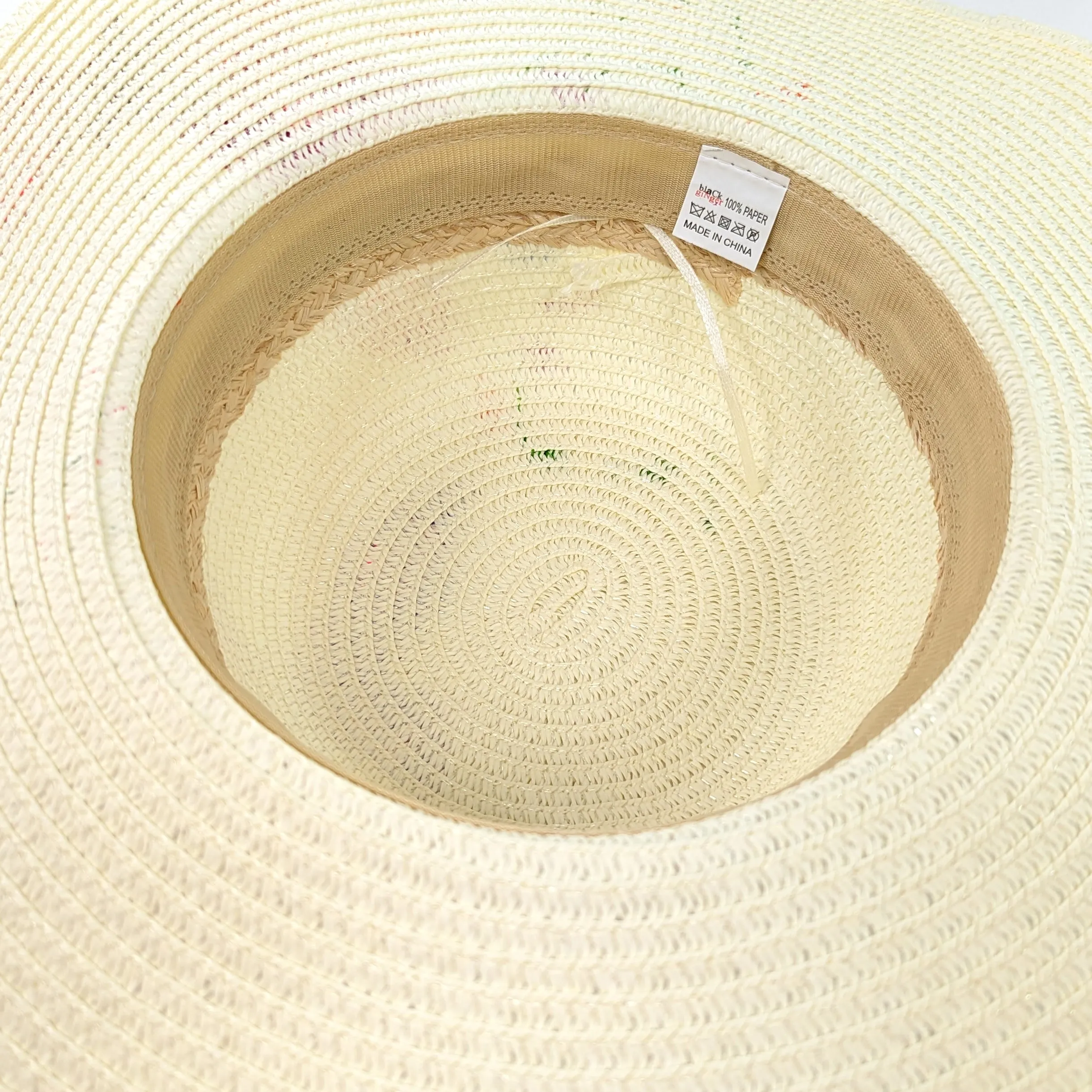 Folding Travel Sun Hat with a Ribbon Bow (59cm)