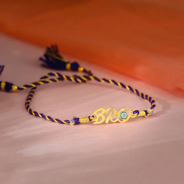 Golden Brother Evil Eye Rakhi