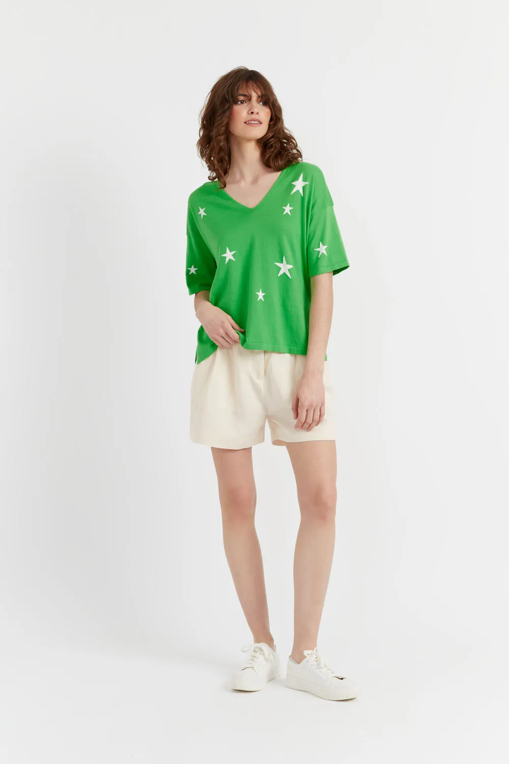 Green Cotton Star T-shirt