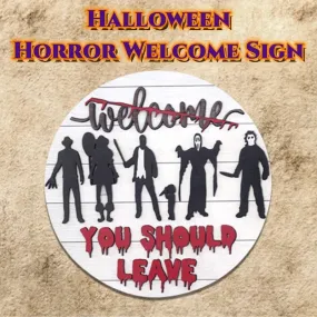 Halloween Horror Welcome Sign