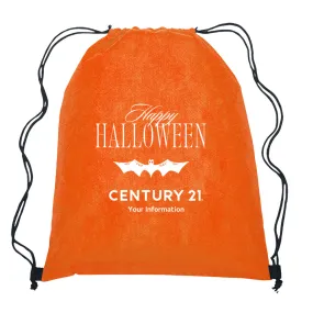 Halloween Orange 80gsm Drawstring Backpack - Personalized