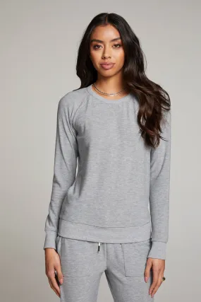 Heather Grey Long Sleeve Raglan Pullover