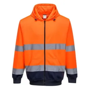 Hi Viz Two Tone Full Zip Hoody Hoodie hooded sweatshirt Portwest B317