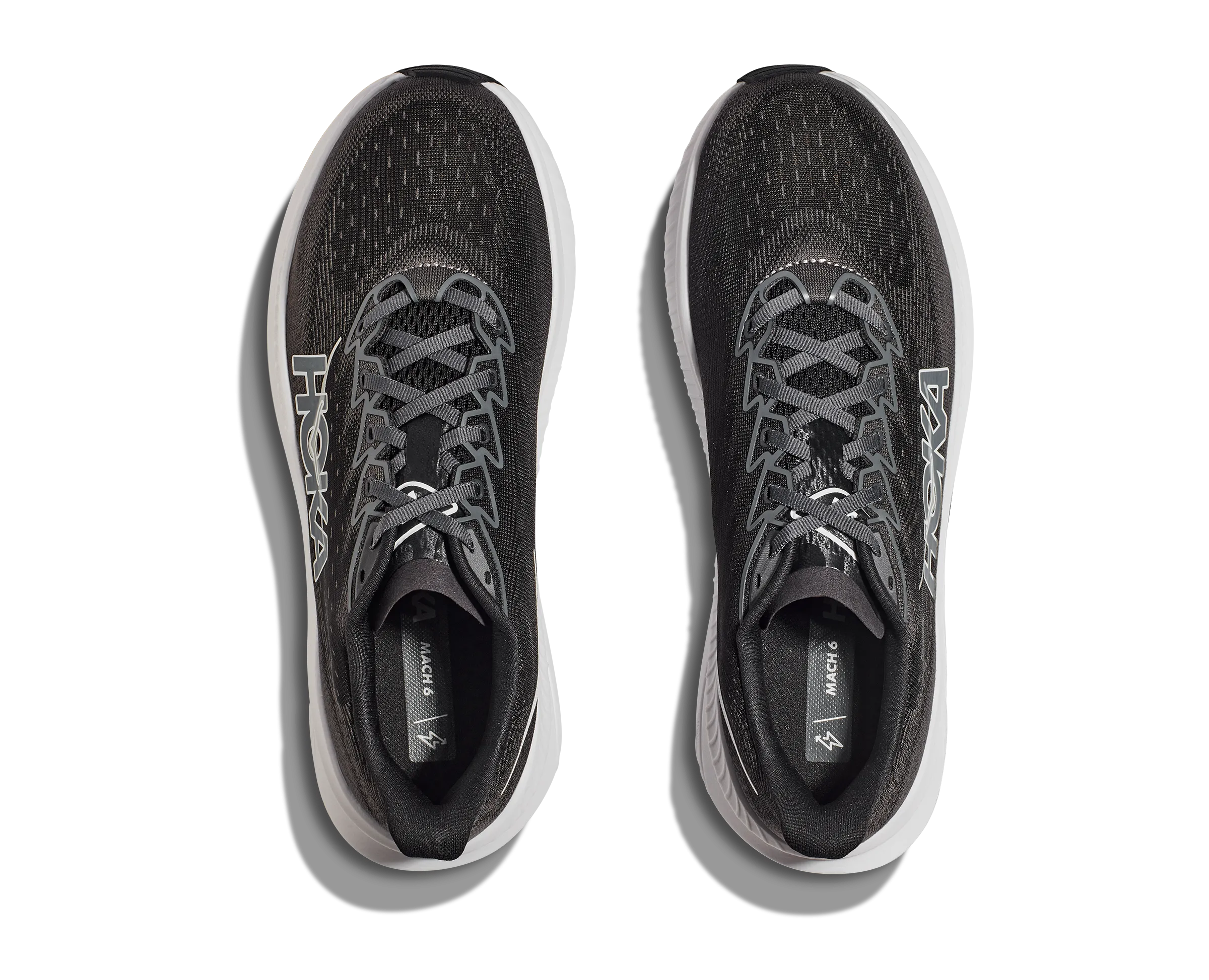 Hoka Mach 6 Black White Men's